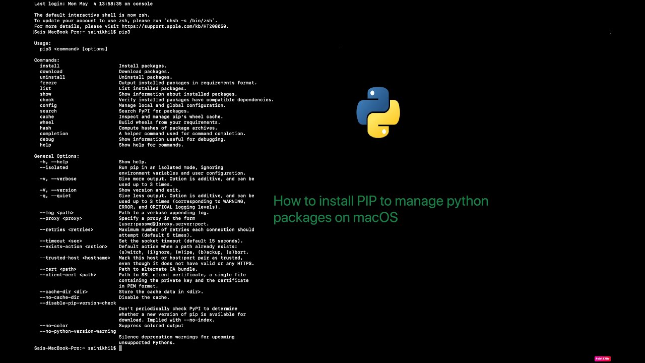 install pip3 for mac